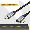 1m 100W PD USB-C QC4.0 4K Cable USB3.1 Gen2 10Gbps Thunderbolt 3 Fast Charging Data Video Transmission Cord for MacBook Air/iPad Pro 2020