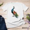 Peacock Painting Art Animal Colorful T Shirt Vintage Stylish Top For Everyday Wear Streetwear Designer Clothes Slightly