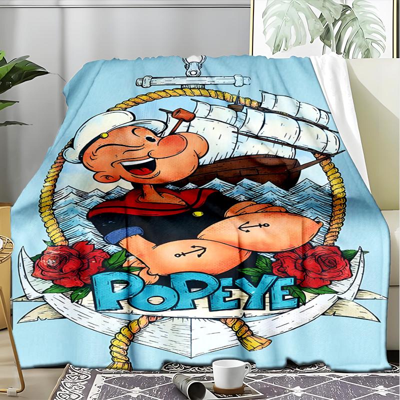 1PC Pope-ye Flannel Blanket, Use for Birthday/Holiday Gift, Soft Blanket for Sofa/Bed/Camping/Office/Tourism Use,All Seasons