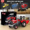 Mould King 17064 Farm Tractor Model Building Block Kit, Remote Control High-Tech 3-in-1 Tractor Model Heavy-Duty Forklift Building Block Kit (Over