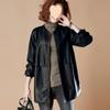 Jacket Women's Autumn and Winter Loose Baseball Uniform Artificial Leather Jacket Windbreaker Elegant