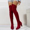 Fashion Pointed Toe High Heel Over The Knee Boots 2025 Autumn and Winter New Stretch Sexy Skinny Tall Boots for Women