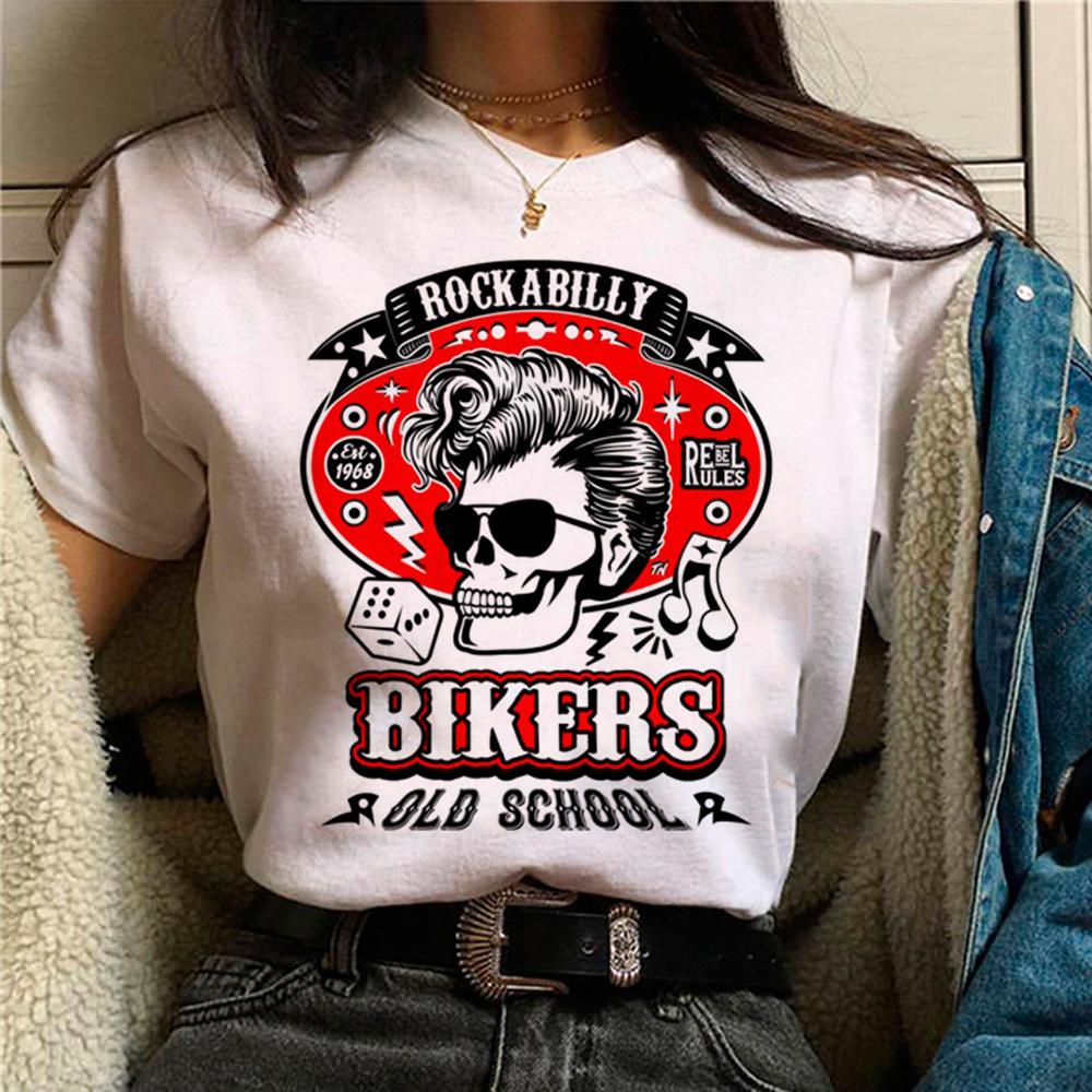 Rockabilly Tee Women funny comic Unisexga tshirt girl designer clothing