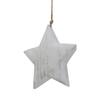 Hill Interiors White Washed Star Christmas Hanging Decoration