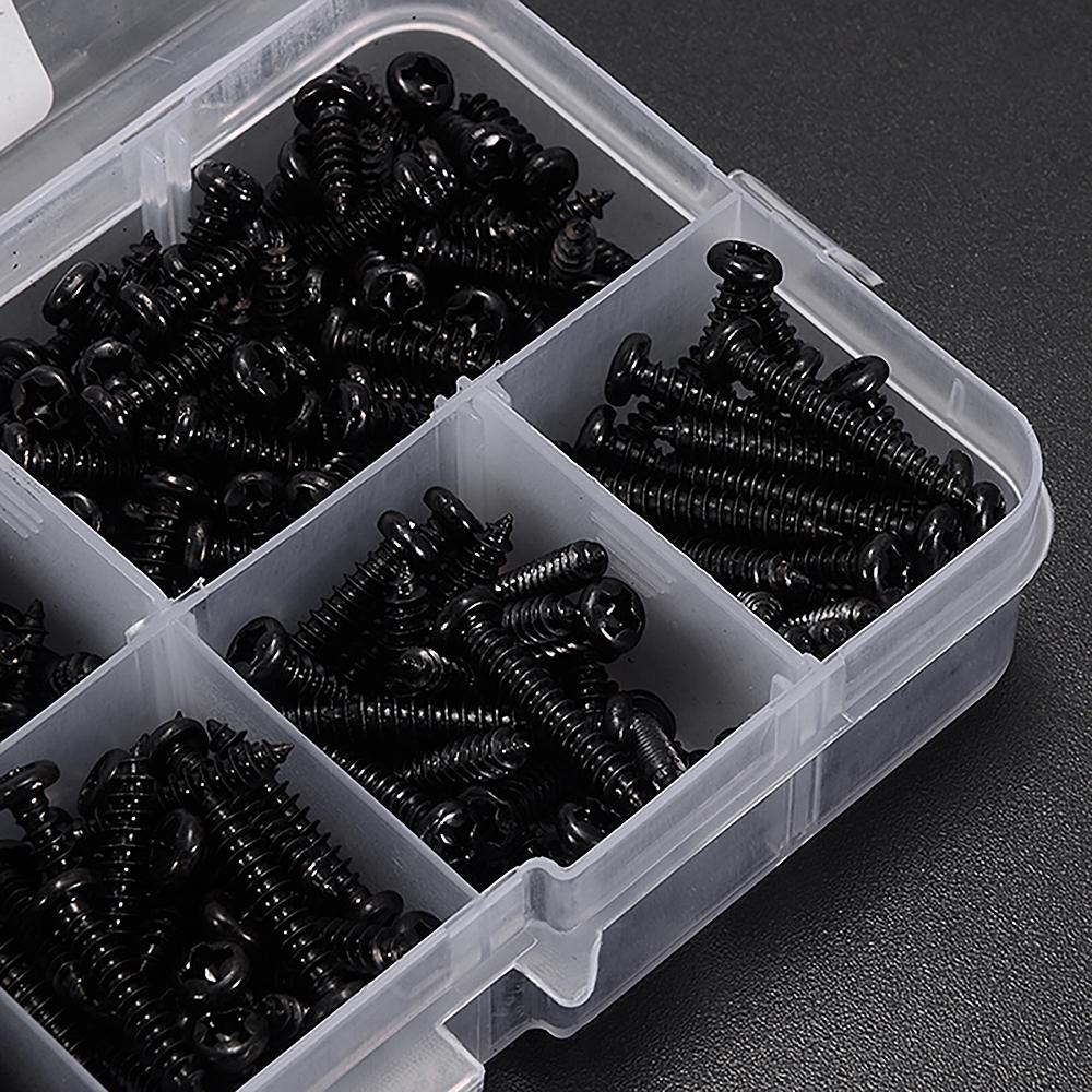 340/500pcs Pan Head Tapping Screw Cross Head M3/M4/M3.5/M4.8 Self Tapping Screw Set Assortment Kit Furniture Carbon Steel Screws