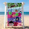 Мультяшное полотенце T-teen T-titans для сушки тела, банное полотенце, подходит для плавания, кемпинга, йоги, пляжа, активного отдыха