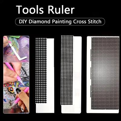 Инструменты для алмазной вышивки Инструменты для вышивания крестом Квадратная линейка Аксессуар для алмазной вышивки