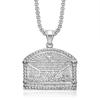 Vintage Christian Cross The Last Supper Pendant Gold Silver Color Stainless Steel Oil Painting Necklace for Woman Man Jewelry