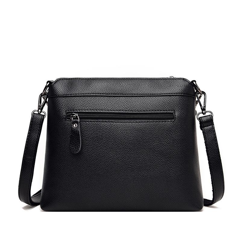 Большая вместительная женская сумка, женская сумка среднего возраста, новая модная сумка через плечо, универсальная сумка через плечо из мягкой кожи для мам