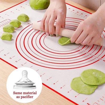 Большая силиконовая форма для выпечки Extra Thick Non Stick Baking Mat с разметкой Кухонная скалка для фонданта и теста Вкладыш для духовки