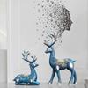 2pcs Crafts Resin Deer Ornaments Minimalist Cute Animal Sculpture Exquisite Creative Elk Statue TV Cabinet