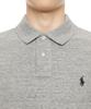 POLO RALPH LAUREN Хлопковая сетчатая рубашка-поло Custom Slim Fit - Серая