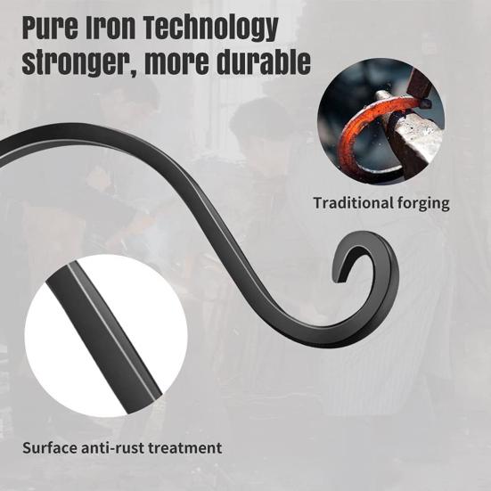 Подвесной кронштейн для растений, многофункциональная, простая установка, прочные металлические корзины, горшок для цветов, кормушка для птиц, вешалка для сада