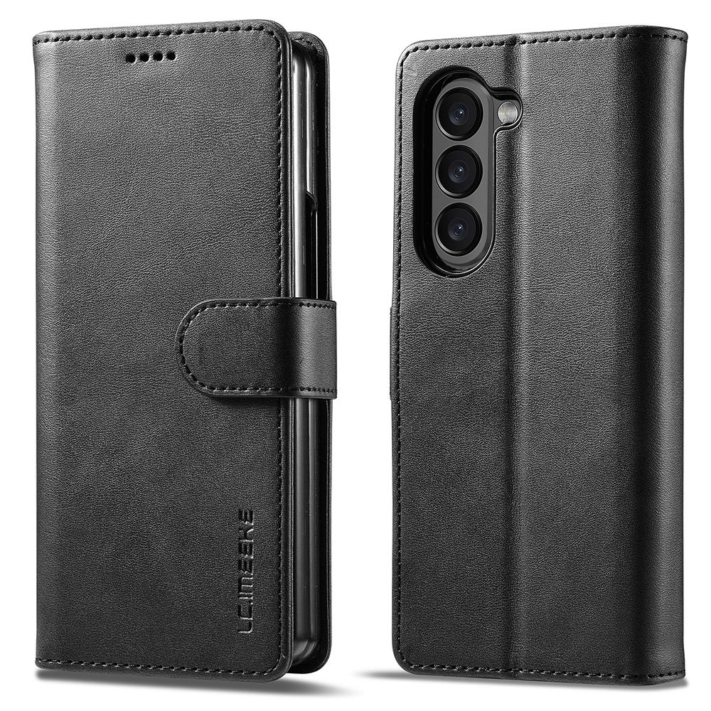 LC.IMEEKE For Samsung Galaxy Z Fold6 5G Case Calf Texture Magnetic Clasp Stand Phone Cover