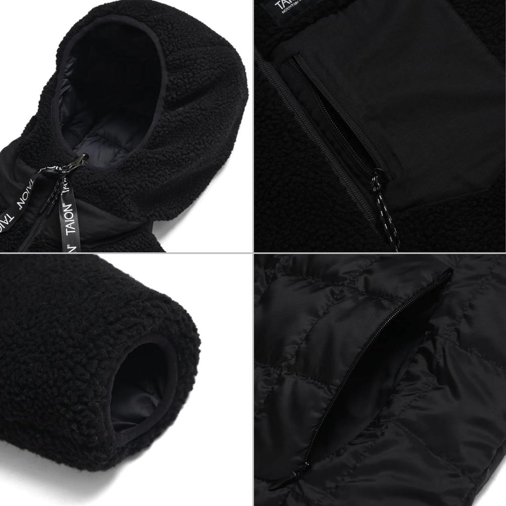 Taion Унисекс Горная Двусторонняя Пуховая Толстовка с Капюшоном и Боа R106MB