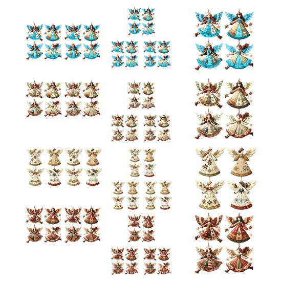 Yousheng Рождественские деревянные ангелы, деревенские ангелы, украшения на рождественскую елку, ретро маленькие ангелы, подвесное украшение для праздничного декора