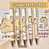 Capybara Press Pen Cartoon Cute Roll Paper Гелевые ручки Student 0.5Mm Быстросохнущая ручка для письма Kawaii Креативные канцелярские принадлежности