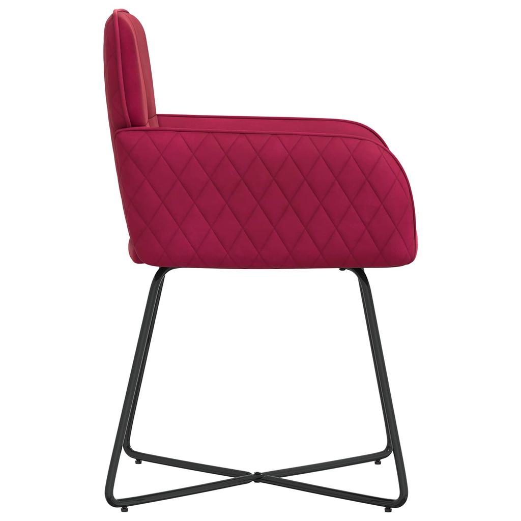 Dining Chairs 2 pcs Velvet Wine Red 59 x 56.5 x 86 cm