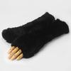 MISTICA Rabbit Hair Fur Finger Less Gloves MFFG002BK