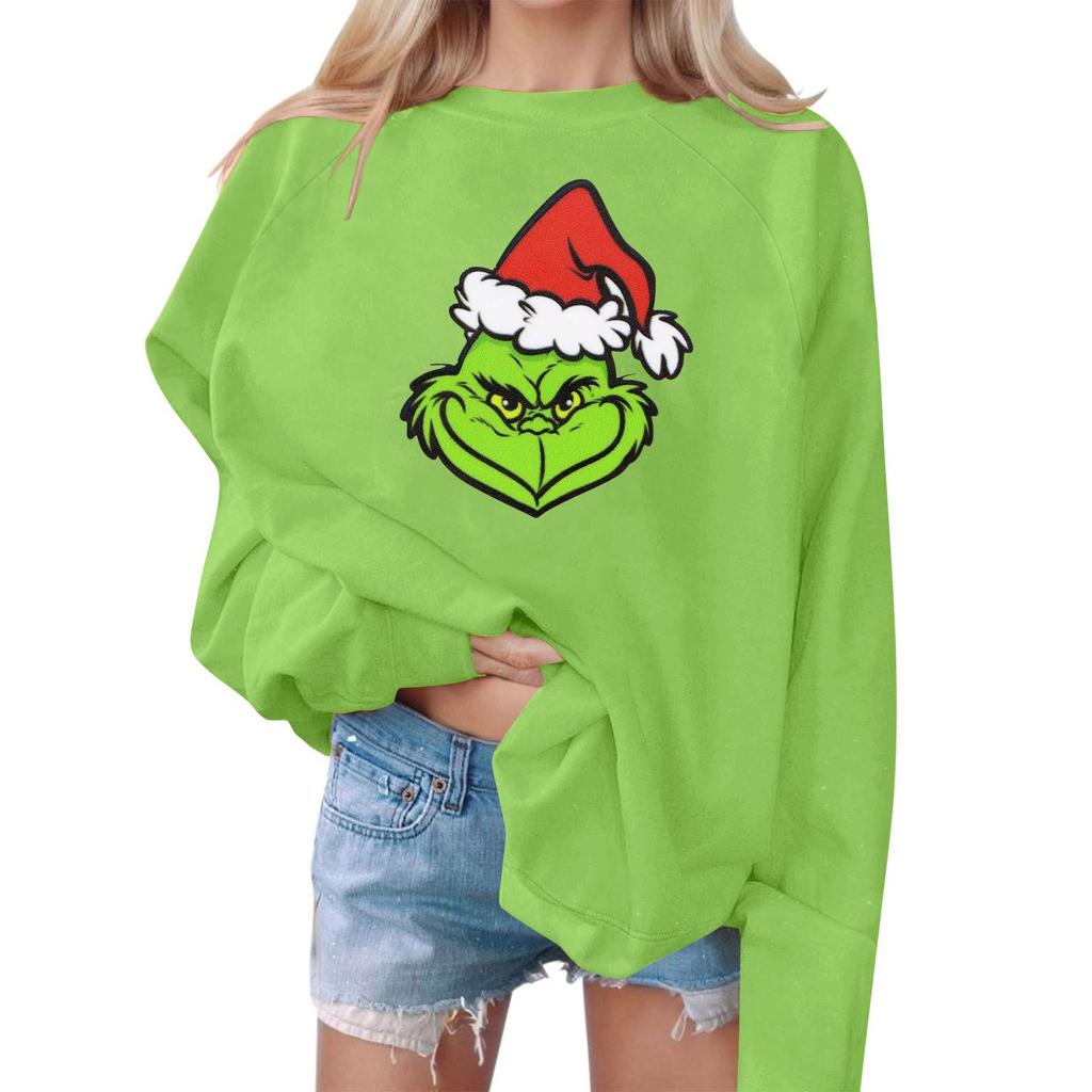 Женский повседневный и модный свитер с круглым вырезом, свободный свитер с круглым вырезом и принтом