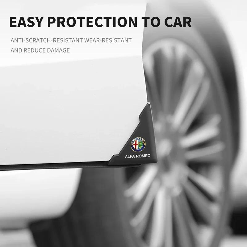 OXQI9 2pcs Auto Logo Car Door Guard Edge Corner Protector For Alfa Romeo Mito Brera 147 Giulietta 159 156 Stelvio Sportiva Giulia
