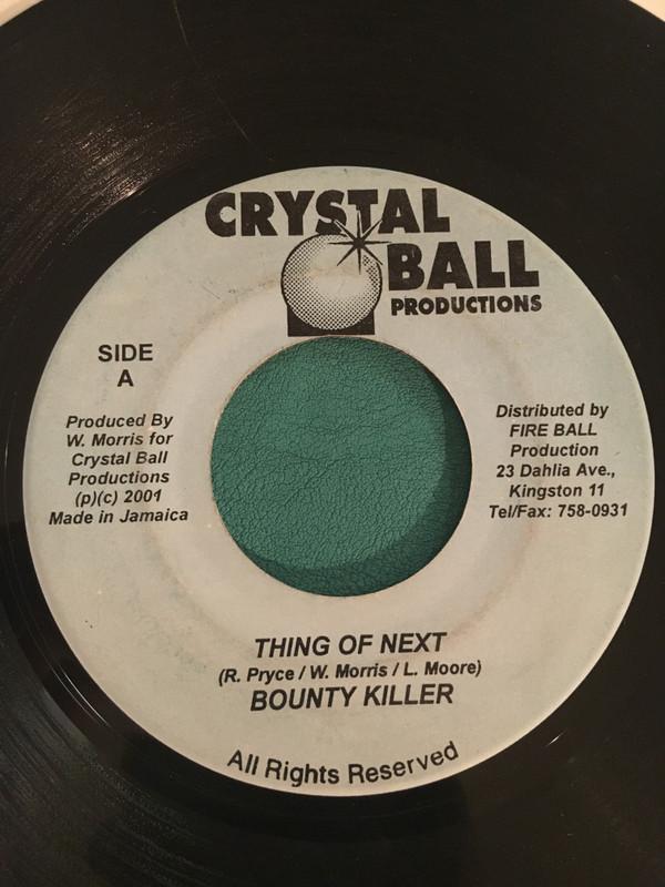 7-дюймовая пластинка BOUNTY KILLER / CUSH HUNTER - Thing Of Next / Katchulla none Crystal Ball Pr 2001 Ямайка Регги, Ска и Даб Б/у