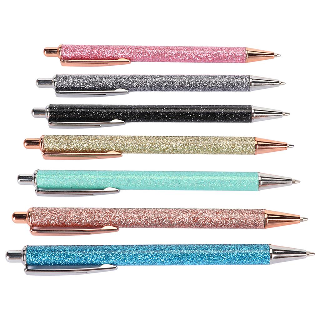 7 шт. шариковая ручка черная заправка блестящий стиль зажим для книги легкая разборка пишущие ручки для школы