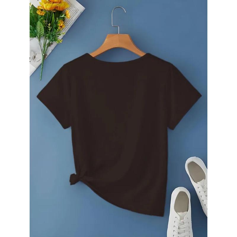 Женская футболка с V-образным вырезом, напечатанная на 3D-принтере, с рисунком котенка, универсальная, летняя, свежая, женская версия, дышащая, машинная стирка, топ для улицы