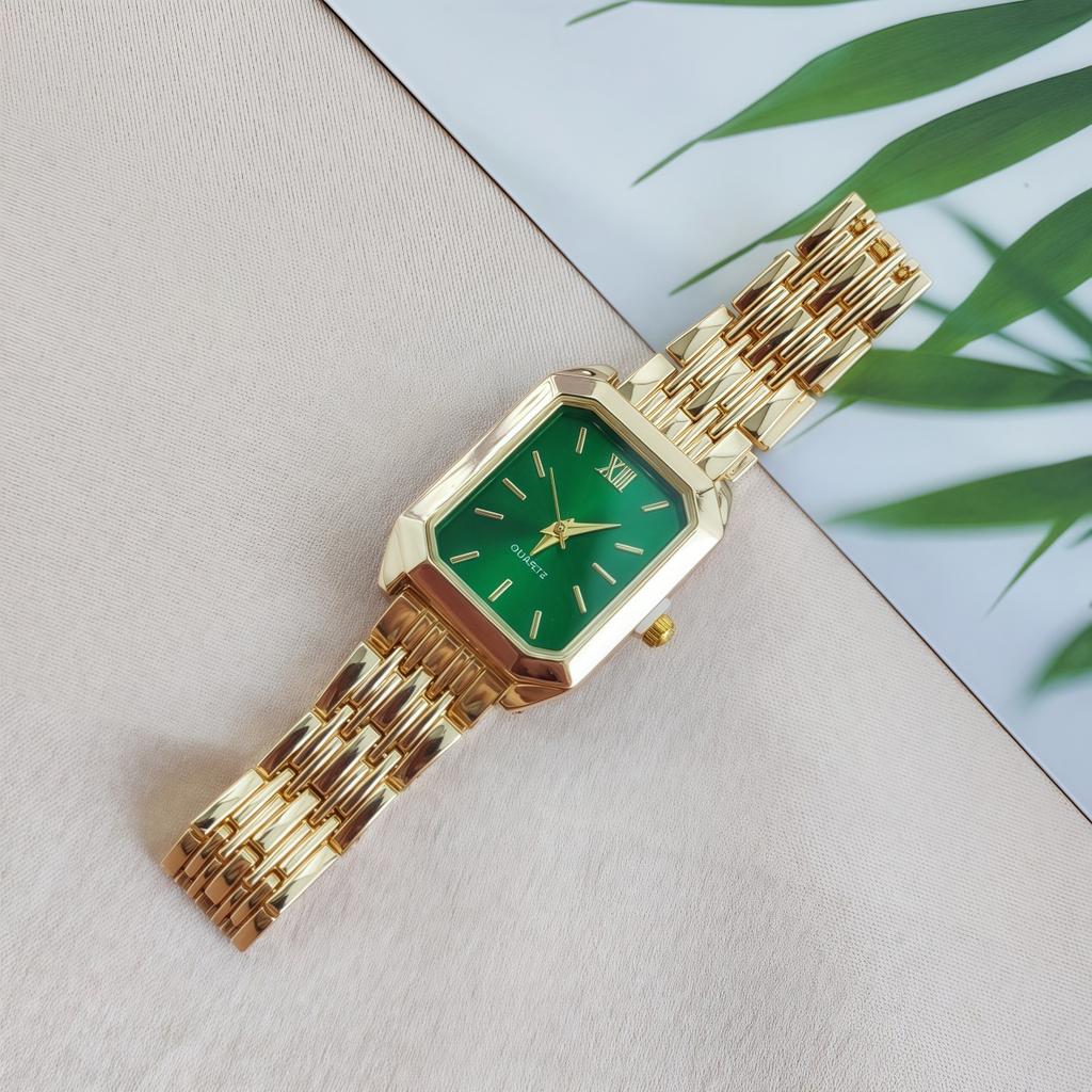 New Light Luxury Steel Belt Women'S Watch, Female Student Fashion Simple Square Quartz Watch