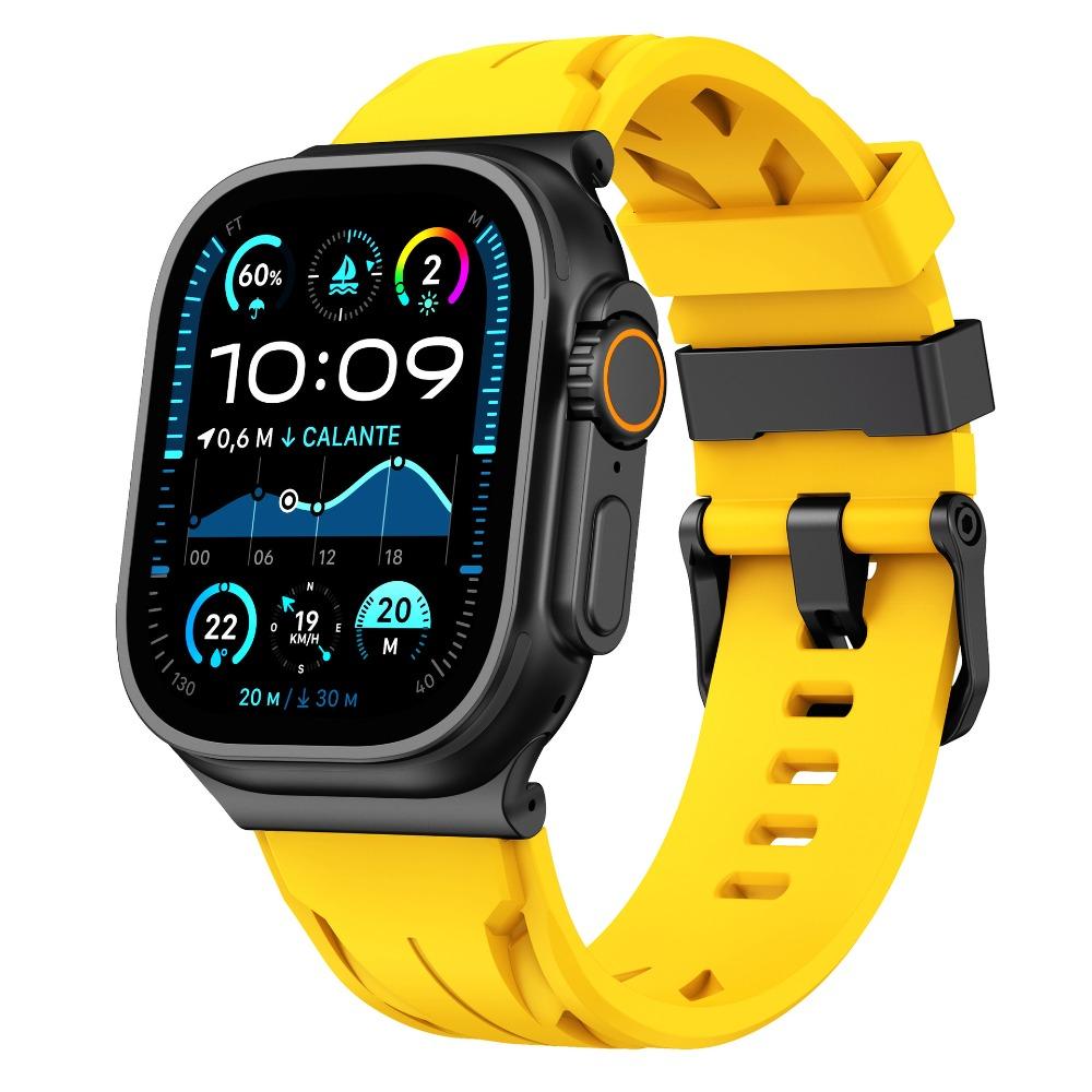 Силиконовый ремешок для Apple Watch Ultra 3 2 49 мм 46 мм 45 мм 44 мм Спортивный Люксовый Ремешок Для Iwatch Серии 11 10 9 8 7 6 5 4 Se3 Ремешок