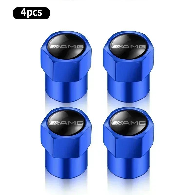 CDR4 4PCS Car Badge Wheel Tires Valve Caps Metal Tyre Dust Covers For Mercedes Benz Amg W204 W213 W205 W211 W212 W176 W205 W203