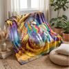Rainbow Unicorn and Flowers Theme blanket Lightweight Warm Flannel Blanket Decorative Throw Blanket for Home Decoration