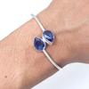 Tanzanite Quartz Gemstone Handmade Jewelry Cuff Bracelets 7''Adjustable