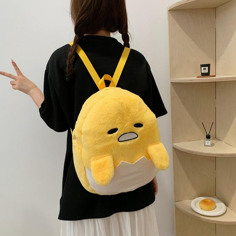 Аниме Сумка Серия Gudetama Кавайный Мультяшный Рюкзак Ленивое Яйцо Сумка через Плечо Милая Модная Кукла Подарок на День Рождения
