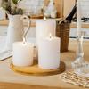KONNI White Pillar Candles Set of 6, 3"x 3" Unscented Pillar Candles Bulk, 30 Hours Long Burning Candles, Smokeless&Dripless Large Round Candle for