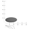 Slate platter 28 round black