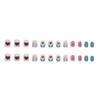24pcs/set Polka Dot Heart Manicure Finished Wear Fake Nail Stickers Press On Nail