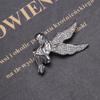 Blucome Newest Fashion Tucked Female Angel Brooch for Women Men Suit Clothes Accessories New Year Gift