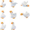 8PCS Goose Car Dashboard Accessories, Mini Cute Geese Figurine Vehicle Dash Rear View Mirror Decor, Funny Kawaii Automotive Interior Dash Decoration,