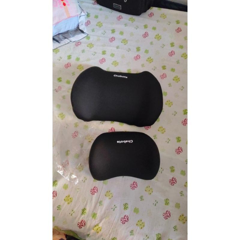 2-in-1 Car Neck & Lumbar Support Pillow Set-2Pcs Adjustable Ergonomic Sponge Rubber Cervical & Backrest Cushion for Seat Comfort