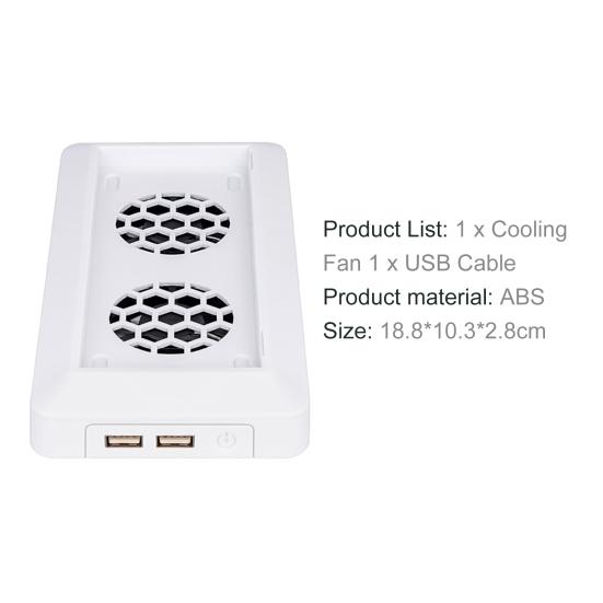 1 Set Host Cooling Fan Heat Dissipation High-speed Dual Fan One Key Switch Console Heat Sink for Xbox Series S