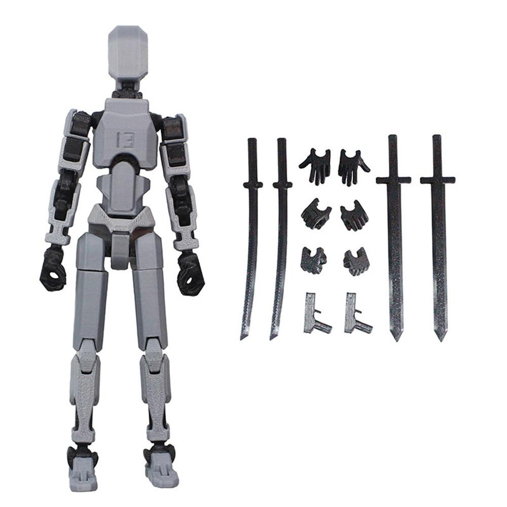 Lucky Mannequin Multi-Jointed Movable 3D Printed Mannequin Toys 3rd Generation Robot Doll DIY Assembled Model Festival Birthday Gift
