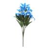 10 Heads Vivid High Quality Colorful Wedding Decor Artificial Flowers Lilies Bouquet Fake Lilies