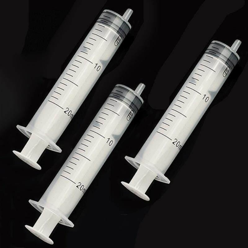 6 Plastic Syringe Liquid Lubricant Measuring Tool 20 Ml