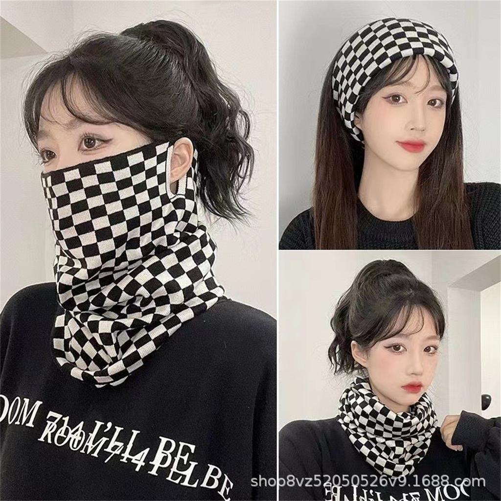 New Style Ear-hanging Versatile Mask Autumn and Winter Women's Multifunctional Scarf Cycling Warm Cold Korean Version Versatile