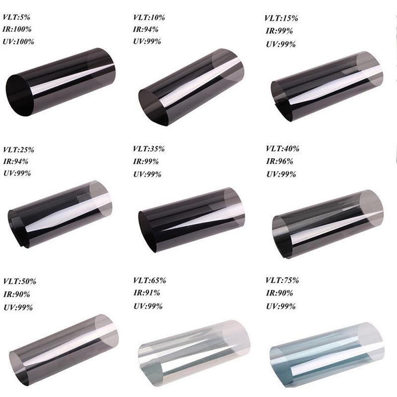 50cmX152cm VLT5% IR90% rejection durable Nano Ceramic solar car window film