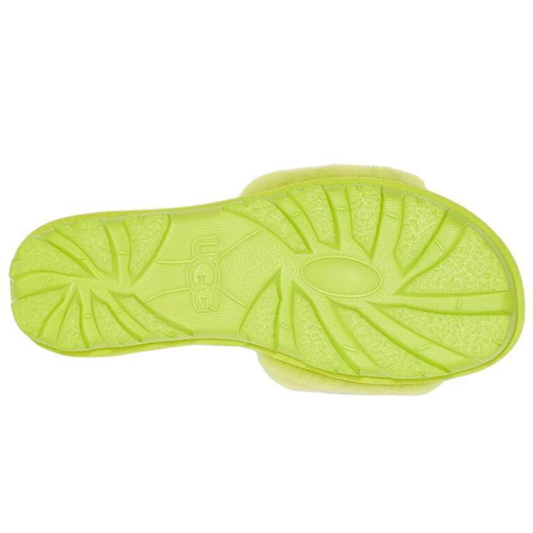 UGG Мягкие удобные модные тапочки из овчины женские тапочки зеленые 1100892-KLM