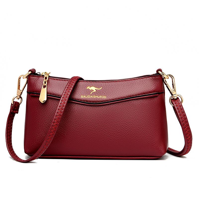 Модная женская сумка через плечо, однотонная, в стиле ретро, сумка через плечо, женская сумка через подмышку с ремнем через плечо