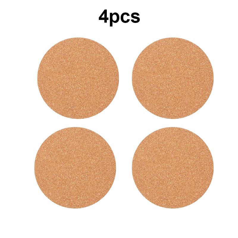 4/8/12pcs Cork Coasters for Drinks Teacup Coffee Cup Round Absorbent Coasters Cold Hot Beverages Drink Coaster for Bar Kitchen