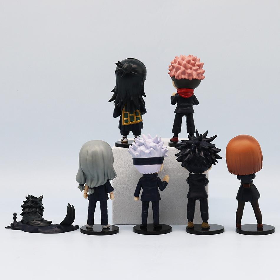 7 шт./упаковка Q Posket Jujutsu Kaisen 9см Фигурка Сатору Годжо Итадори Юдзи Гэто Сугуру Нобара Мегуми Коллекция Фигурки Персонажей